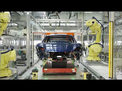 2021 Porsche Taycan Production Line 🏭 How it's made?