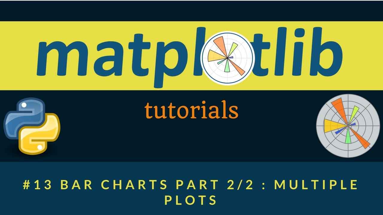 Matplotlib Plotting Tutorials : 013 : Bar Charts Part 2/2 : Multiple Plots