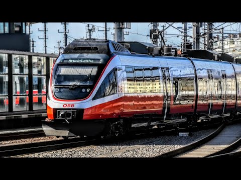 Trens na estação de Viena (Wien Hauptbahnhof) | 10/12/2023