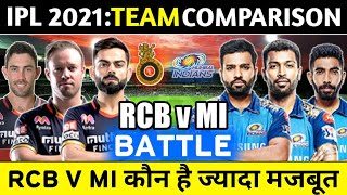 IPL 2021 - MUMBAI INDIANS Vs ROYAL CHALLENGERS BANGALORE Comparison | MI Vs RCB Squad IPL 2021