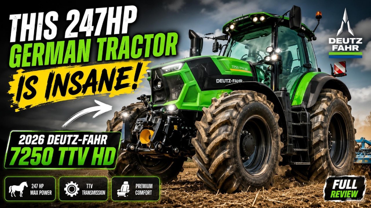 🔥 This 247HP German Tractor Is INSANE! | 2026 Deutz-Fahr 7250 TTV HD Review