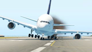 Airplane Harsh Emergency Landing due to Left Gear Failure | XP11