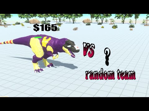2trex Carnivorous Dinosaur  vs Random team same price  Animal revolt battle simulator | ARBS