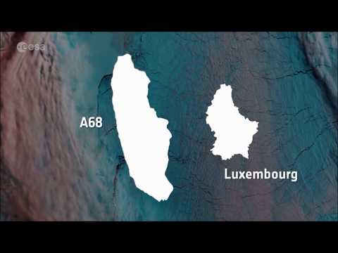 Terre depuis l'espace  Le plateau de glace de Larsen