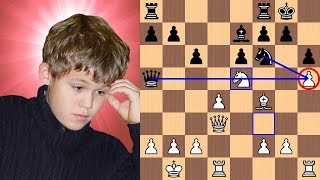 13-year-old Magnus Carlsen's picturesque mate