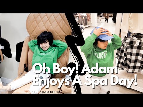 Adam Enjoys A Spa Day! Kids Spa Day | Fun Kids Activities #theadamshow #kidsspaday #kidsvlog