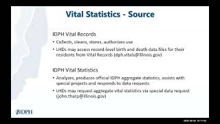 Vital Statistics and Vital Records and Accessing IQUERY | September 25, 2025