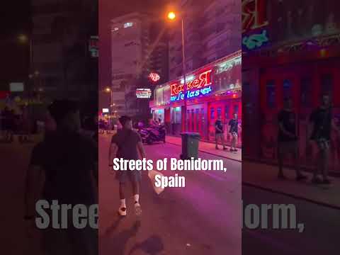Night Streets of Benidorm, Spain - #spain #benidorm #holidays #party #shorts