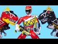 Power Rangers Dino Charge Red And Dinosaur Transformers Toys