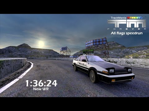 TrackMania United Forever - All Flags Speedrun - 1:36:24 (IGT) by MyKeY