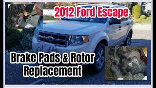 2012 Ford Escape Brake Pads & Rotor Replacement -correction - wheel nut torque is 100ft/lb not 150ft