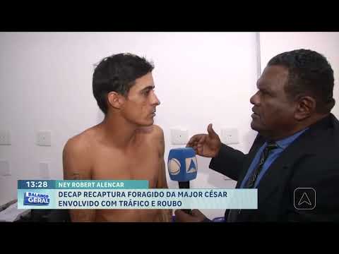 Foragido da justiça é recapturado em Teresina e tieta repórter Thonny Black: "Sou fã"