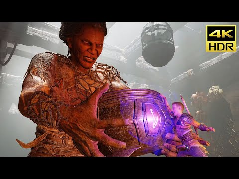Atreus vs Gryla Boss Fight - God of War Ragnarok (PS5) @ 4K HDR 60ᶠᵖˢ ✔