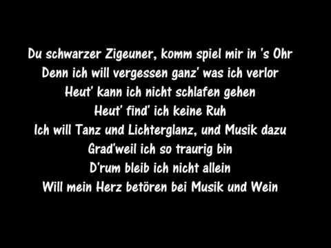 Rocco Granata  - Du Schwarzer Zigeuner (songtekst)