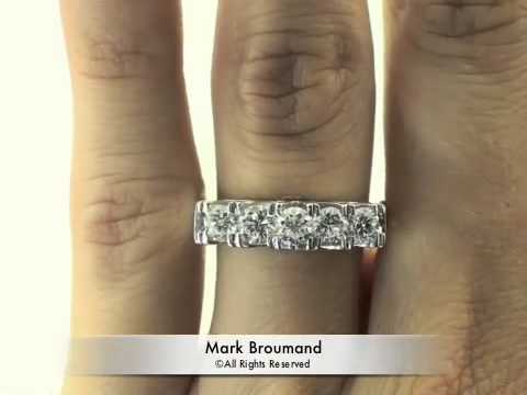 1.25ct Round Brilliant Cut Diamond Wedding Anniversary Band - Mark Broumand
