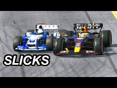 Red Bull F1 2023 vs Williams F1 2004 SLICKS TYRES - Melbourne Australian GP