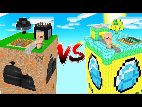 EVSİZ ADA VS MİLYONER ADA  😱 - Minecraft