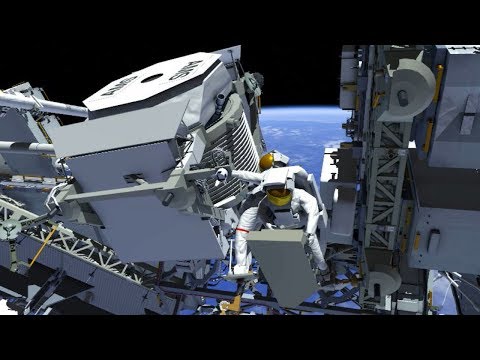 Animation of the First Expedition 61 AMS Spacewalk