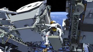 Animation of the First Expedition 61 AMS Spacewalk by NASA