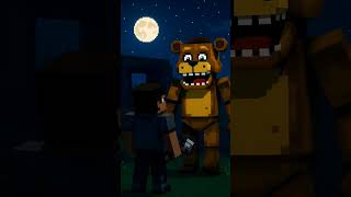 Freddy Fazbear in Minecraft world