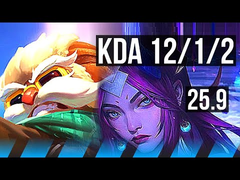 CORKI vs IRELIA (MID) | 12/1/2, 8 solo kills, Godlike | BR Grandmaster | 25.9
