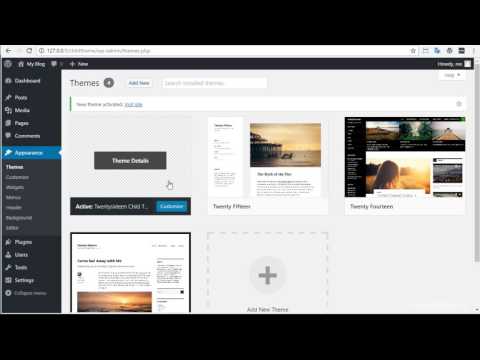 03 Creating and activating a child theme