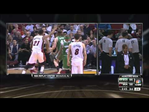 Hassan Whiteside Ejected For Flagrant 2 Cheapshot on Kelly Olynyk (3-9-15)