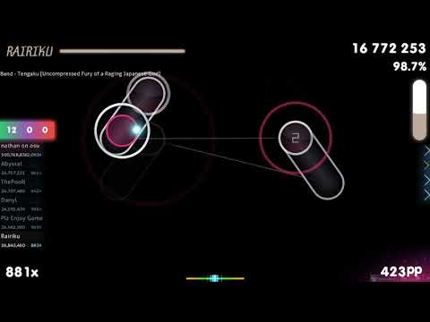 [8.02⭐] Rairiku | Wagakki Band - Tengaku [Uncompressed Fury] 96.85% {#3 616pp FC} - osu!