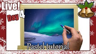 The Northern Lights with soft pastels | Christmas advent stream #4!