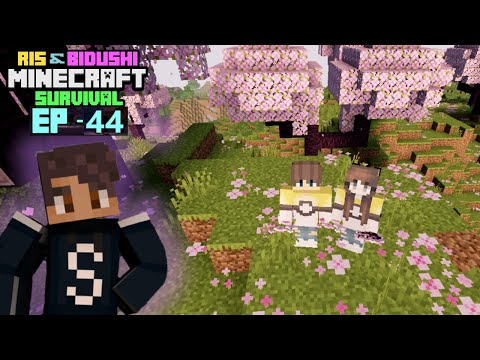 Cherry Grove biome in Minecraft 1.20 Update | Ris & Bidushi Survival Ep - 43