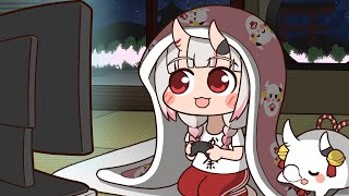 【手描き】寝かさない余【百鬼あやめ/ホロライブ切り抜き/切り抜き漫画】