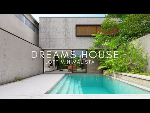 LOFT MINIMALISTA DE 64m² COM PISCINA E JARDIM - DREAMS HOUSE