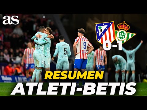 RESUMEN Y GOLES del ATLÉTICO DE MADRID 0 - REAL BETIS 1 LALIGA: REALIDAD PARALELA A LA COPA