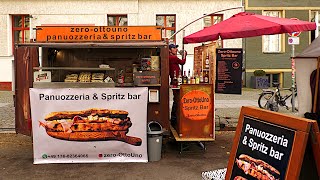 Italian makes Pizza Sandwiches on self-made Trailer | Street Food Berlin Germany
