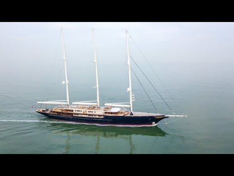 Jeff Bezos’s sailing yacht Koru first day of sea trials