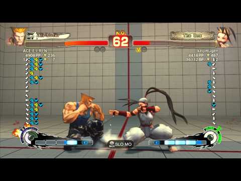 SSF4 AE 2012: ACE E I RI N (Guile) vs keijimugen (Ibuki) - Xbox Live Ranked Match