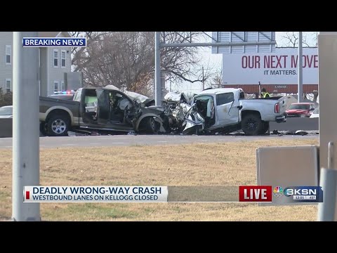 Deadly wrong-way crash shuts down busy Wichita highway