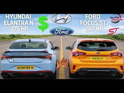Hyundai Elantra N (275 HP) vs Ford Focus ST (280 HP) – Hot Hatch Drag Race e-commerce  0 - 250 km/h