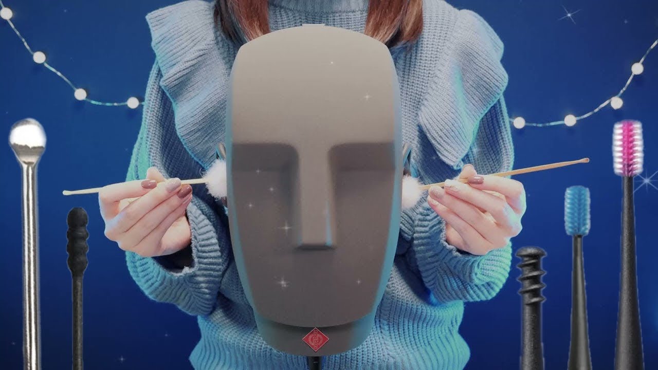 【ASMR】99%眠れる💤至高の両耳耳かき6種類👂🤯【KU100】