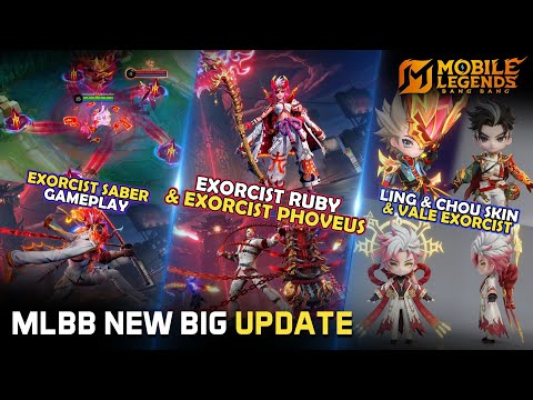 NEW RUBY, PHOVEUS & SABER EXORCIST SKINS EARLY ACCESS & GAMEPLAY | NEW VALE EXORCIST | CHOU NEW SKIN