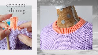 How To Add Crochet Ribbing To A Project \\ Help With The Better Sweater Pt. 3