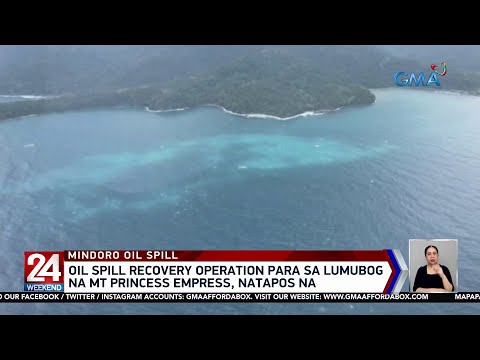 Oil spill recovery operation para sa lumubog na MT Princess Empress, natapos na 24 Oras Weekend