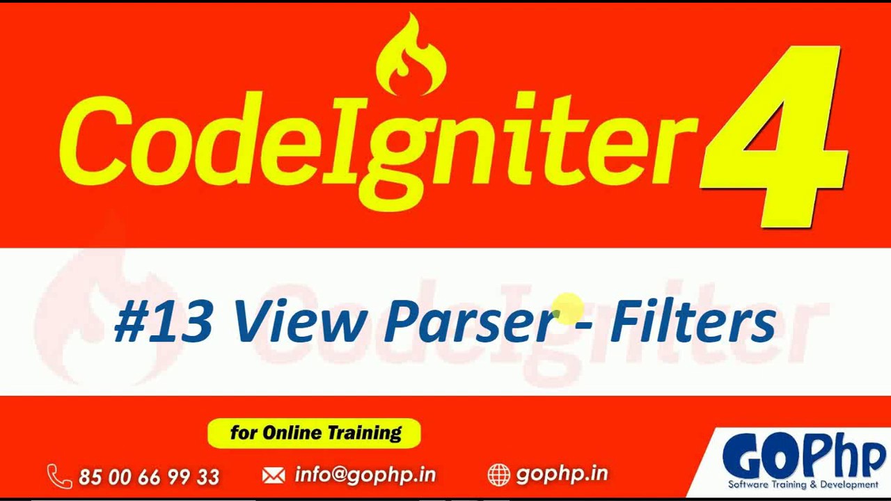 #14 View Filters in CodeIgniter 4 | View Parser Class in CodeIgniter 4