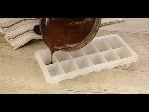 Pour the chocolate into an ice tray: here's how to...
