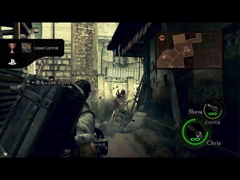 RESIDENT EVIL5, 'Crowd Control', Trophy Capture PS5 Gameplay