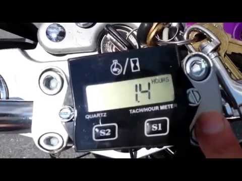 Digital tachometer installed 250cc Baja motorbike