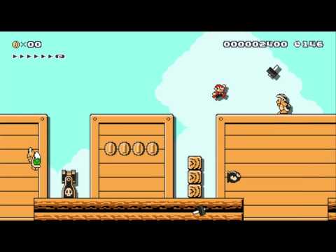 ハンマーブロスの基地 (SMB W8-3 REMIX) by KOHI3 - SUPER MARIO MAKER - NO COMMENTARY 1AT