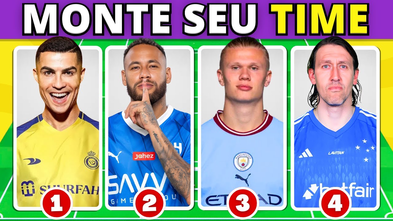🏆 MONTE O SEU TIME | Crie seu Clube e Escolha os Melhores Jogadores | Quiz Futebol | #quizdefutebol