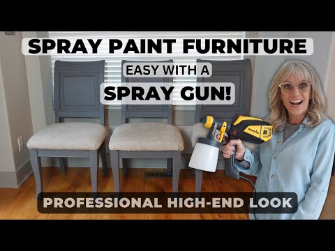 USING A PAINT SPRAY GUN FURNITURE MAKEOVER