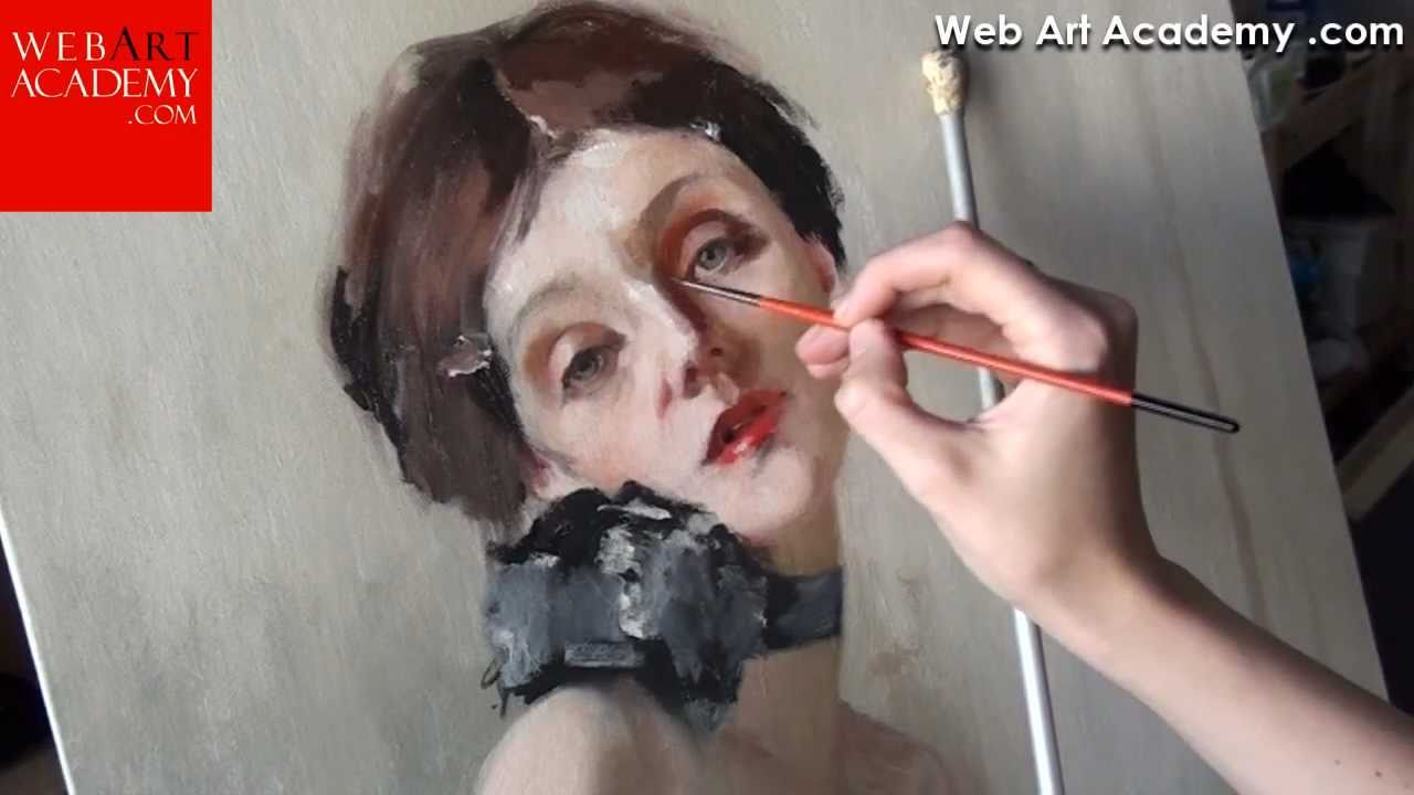 Oil painting on canvas Demonstration video series by webartacademy